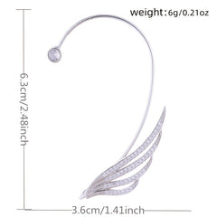 Zircon Wing Ear Clips High End Ear Bone Earrings