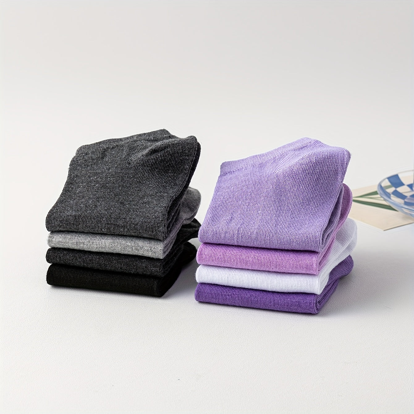 8 Pairs Low Cut Ankle Socks Soft & Lightweight Women's Stockings