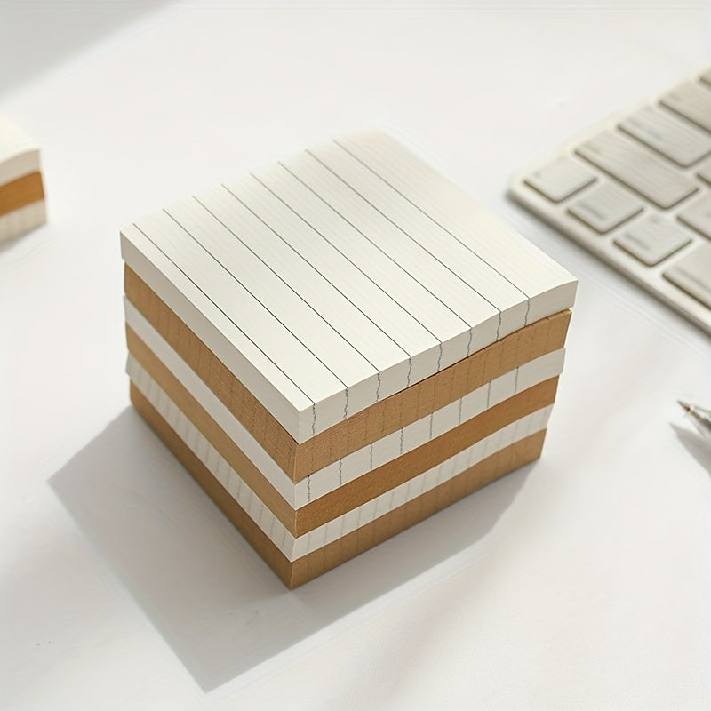 80 Sheets 2pcs Sticky Notes Set Horizontal Lines Self Stick Office Stickers