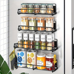 Magnetic Spice Rack for Refrigerator Kitchen Storage Organizer