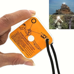 Reflective Signal Mirror w/ Rope - Outdoor Survival Tool
