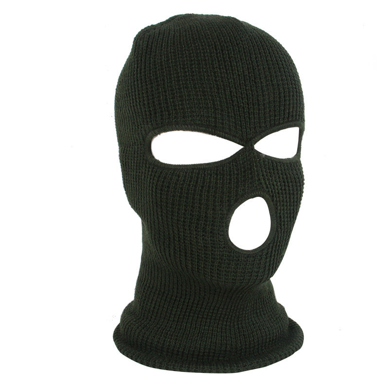Men's Winter Cycling Hat Beanie Face Covering 3 Hole Knitted Full Face Cover