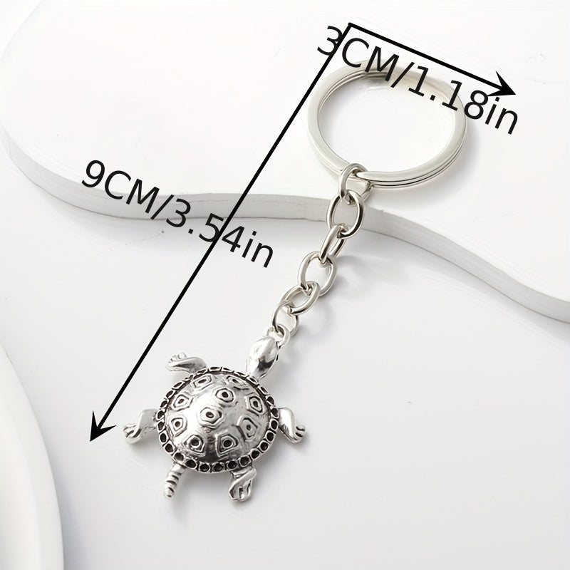 Turtle Keychain Metal Animal Key Ring Purse Bag Backpack Car Charm Gift