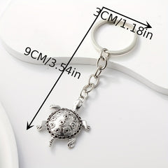 Turtle Keychain Metal Animal Key Ring Purse Bag Backpack Car Charm Gift