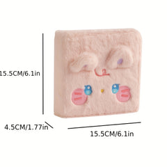 Plush Cartoon Puppy & Kitty Square Photo Album