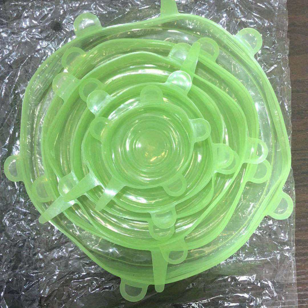 6pcs Reusable Silicone Stretch Lids - Microwave & Dishwasher Safe