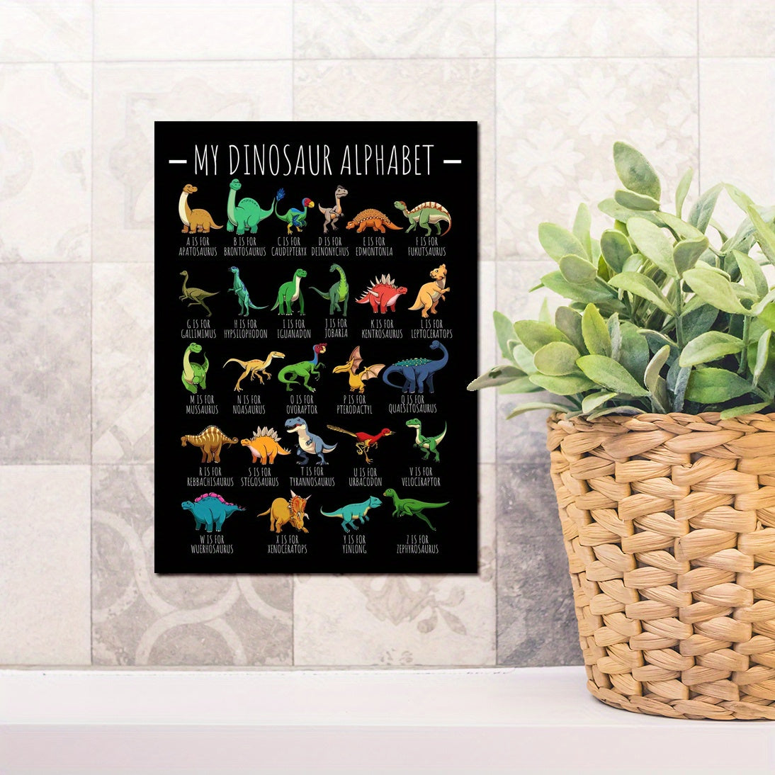 Kids Dinosaur Alphabet Wall Sticker Room Decor