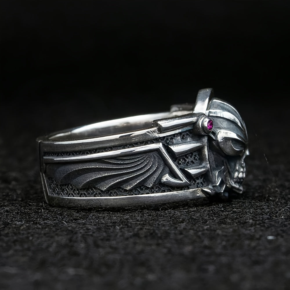 Men's Punk Style Skull Zirconia Ring Jewelry Gift