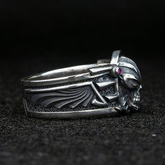 Men's Punk Style Skull Zirconia Ring Jewelry Gift