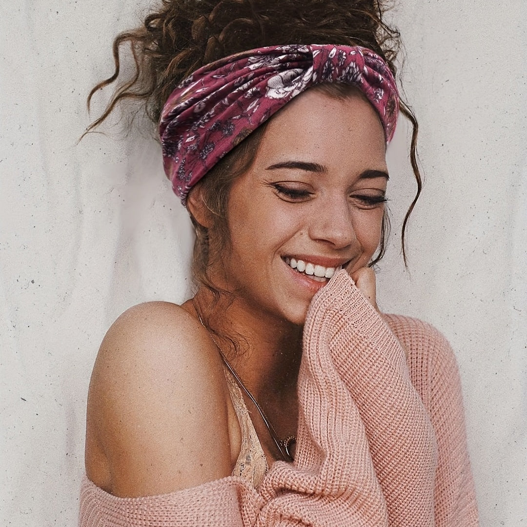 Boho Style Wide Knot Headband Sports Yoga Sweatband Hair Accessory