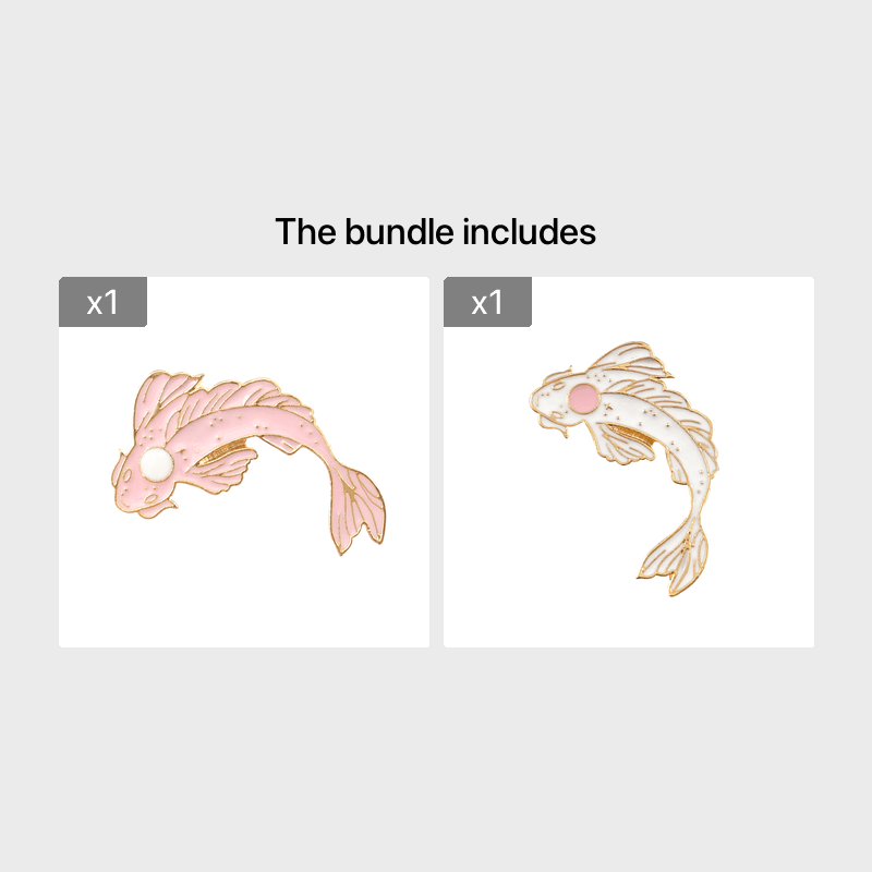 Pink Carp Brooch