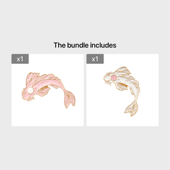 Pink Carp Brooch