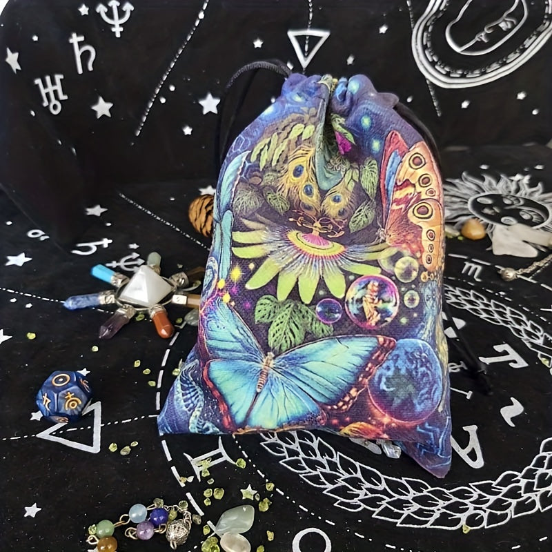 Holiday Flannelette Gift Bags Tarot Oracle Storage Christmas Halloween Parties