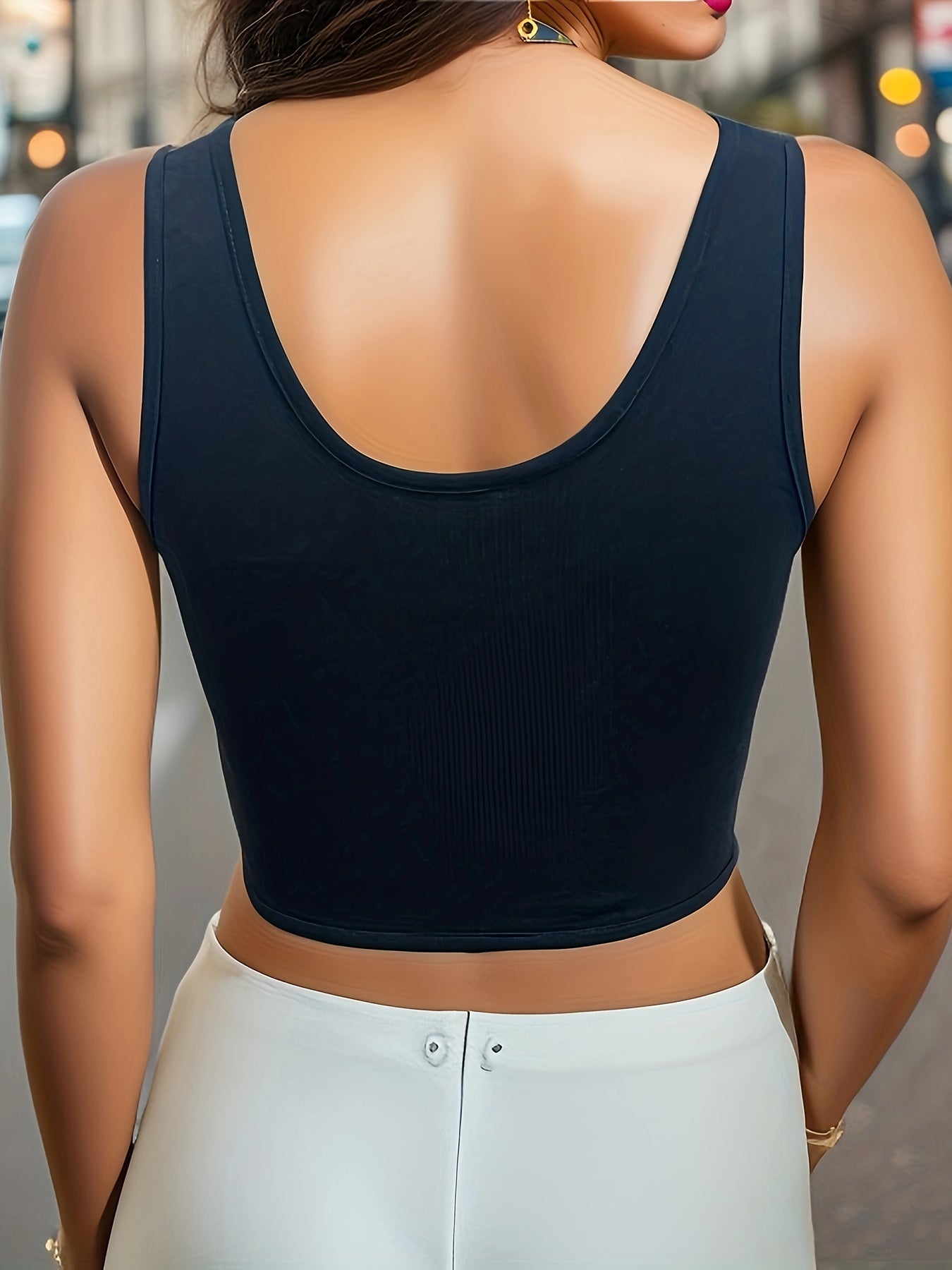 Y2K Slim Corset Tank Top Sleeveless Square Neck