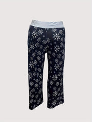  Christmas Casual Pants Women's Plus Snowflake Print