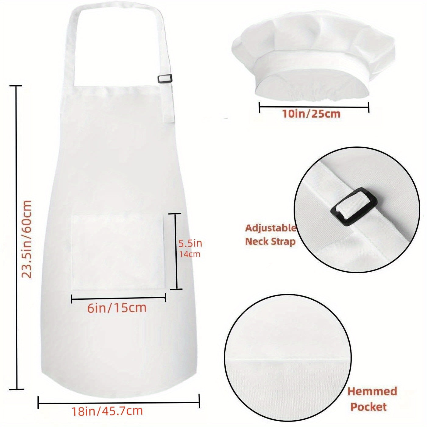 Kids Apron and Chef Hat Set Skincare-Friendly with Pockets