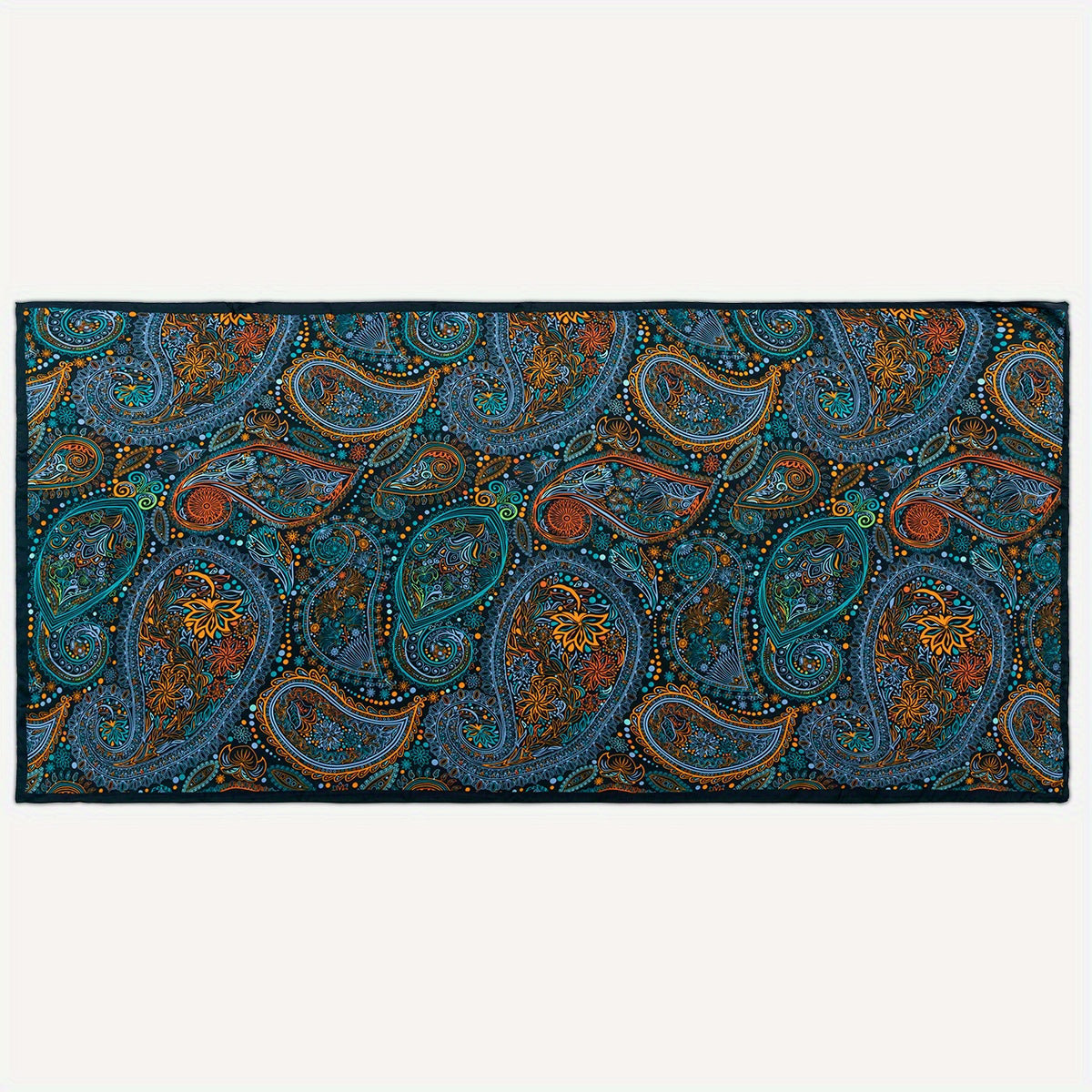 Paisley Print Satin Head Wrap Scarf Silk Large Shawl Hair Accessories
