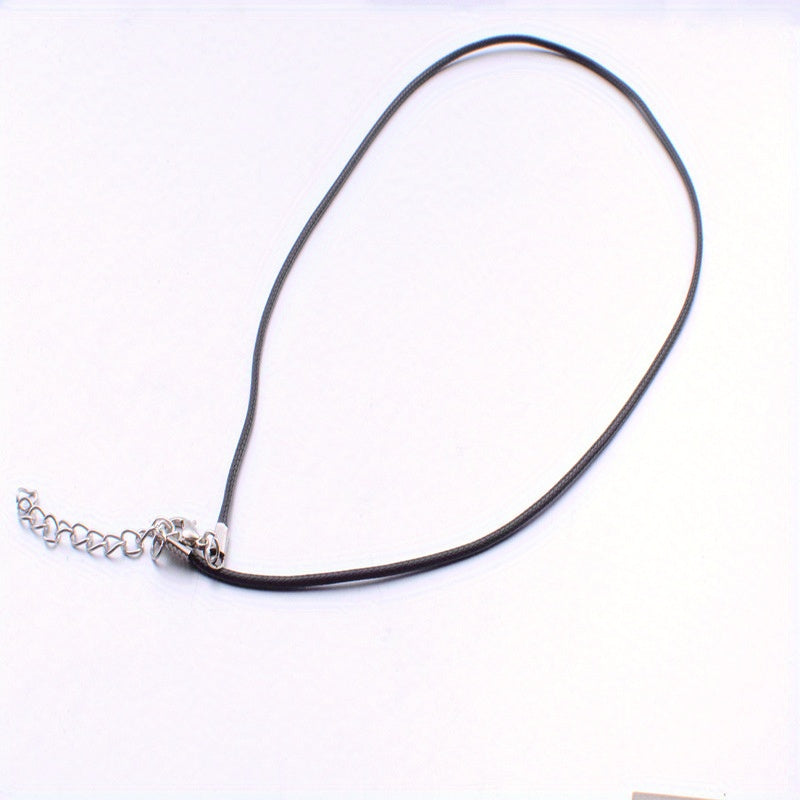 Braided Leather Cord Necklace Chain with Lobster Clasp for Jewelry Making