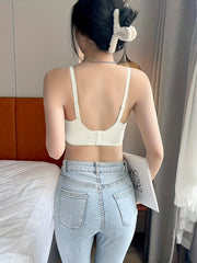 Wireless Push Up Bra Hollow Out Comfy & Breathable Women's Lingerie