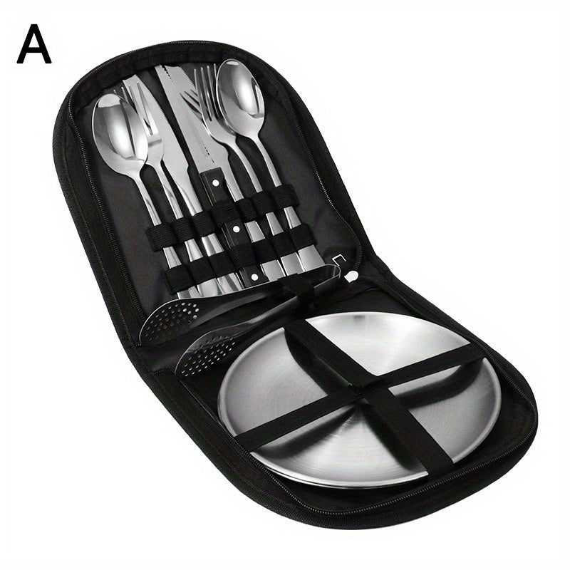 10pcs Stainless Steel Camping Cooking Utensils Set