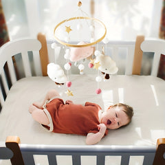 Wooden Baby Bed Bell Toy Halloween Christmas Thanksgiving