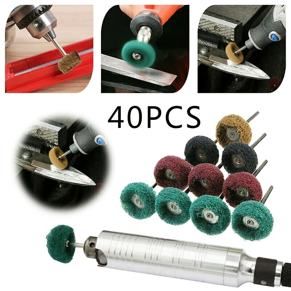 40pcs Abrasive Buffing & Polishing Wheel Set for Rotary Tool