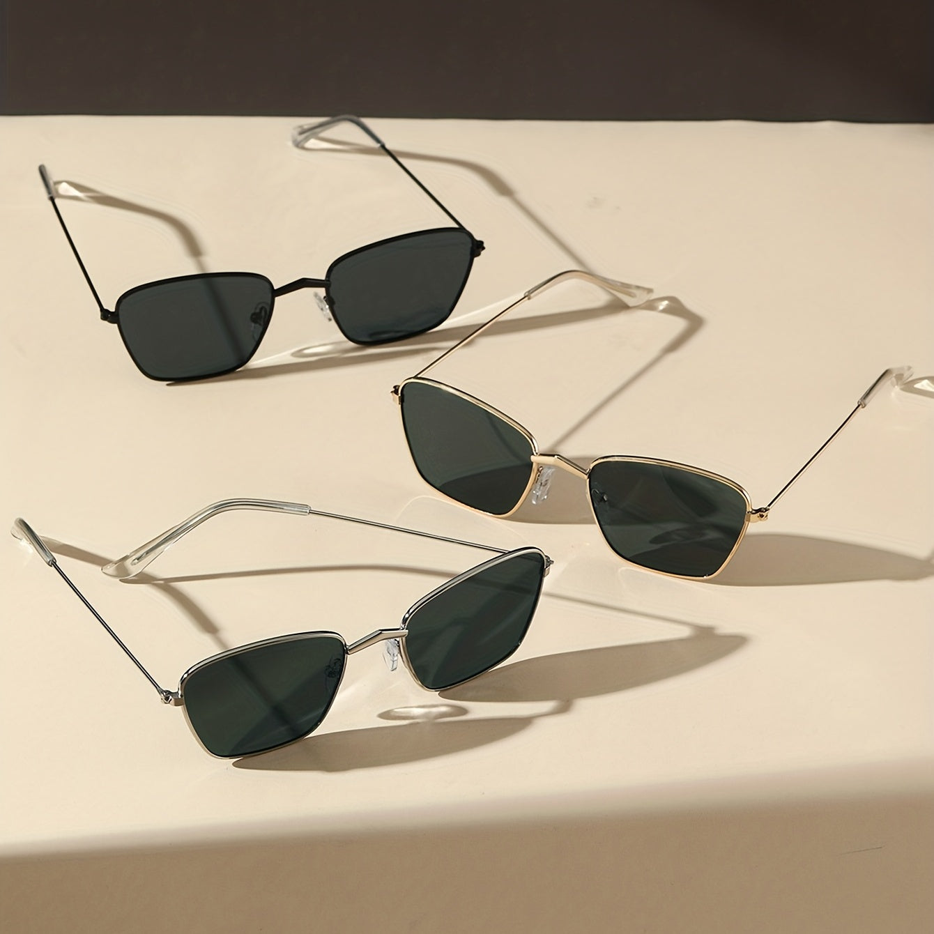 Square Metal Sunglasses for Men Women UV400