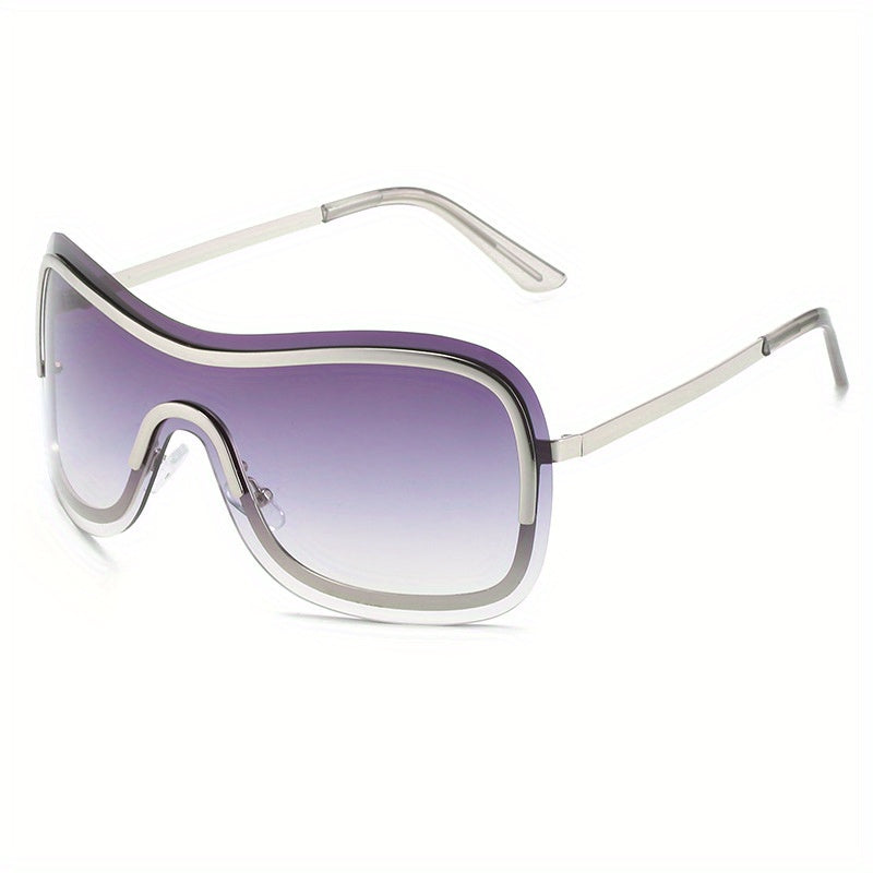 Y2K Metal Frame Gradient Sunglasses UV400