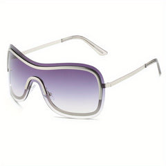 Y2K Metal Frame Gradient Sunglasses UV400