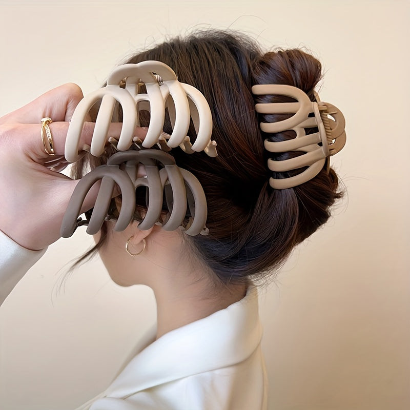 Matte Octopus Hair Claw for Women Strong Grip Hair Clip For Thick Hair