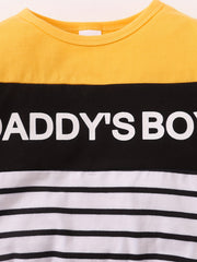 Toddler Boy Clothes Outfit DADDY'S BOY Print Long Sleeve Sweatshirt Pants Set