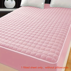 Soft Thick Cotton Fitted Sheet with Deep Pocket for Bedroom Guest Room