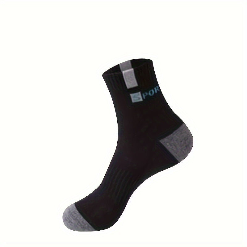 10 Pairs Men's Moisture-Wicking Short Sports Crew Socks