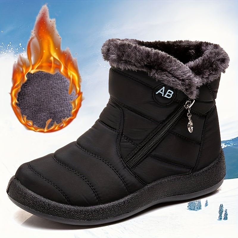 Thermal Fur Lined Snow Boots Non Slip Winter Boots