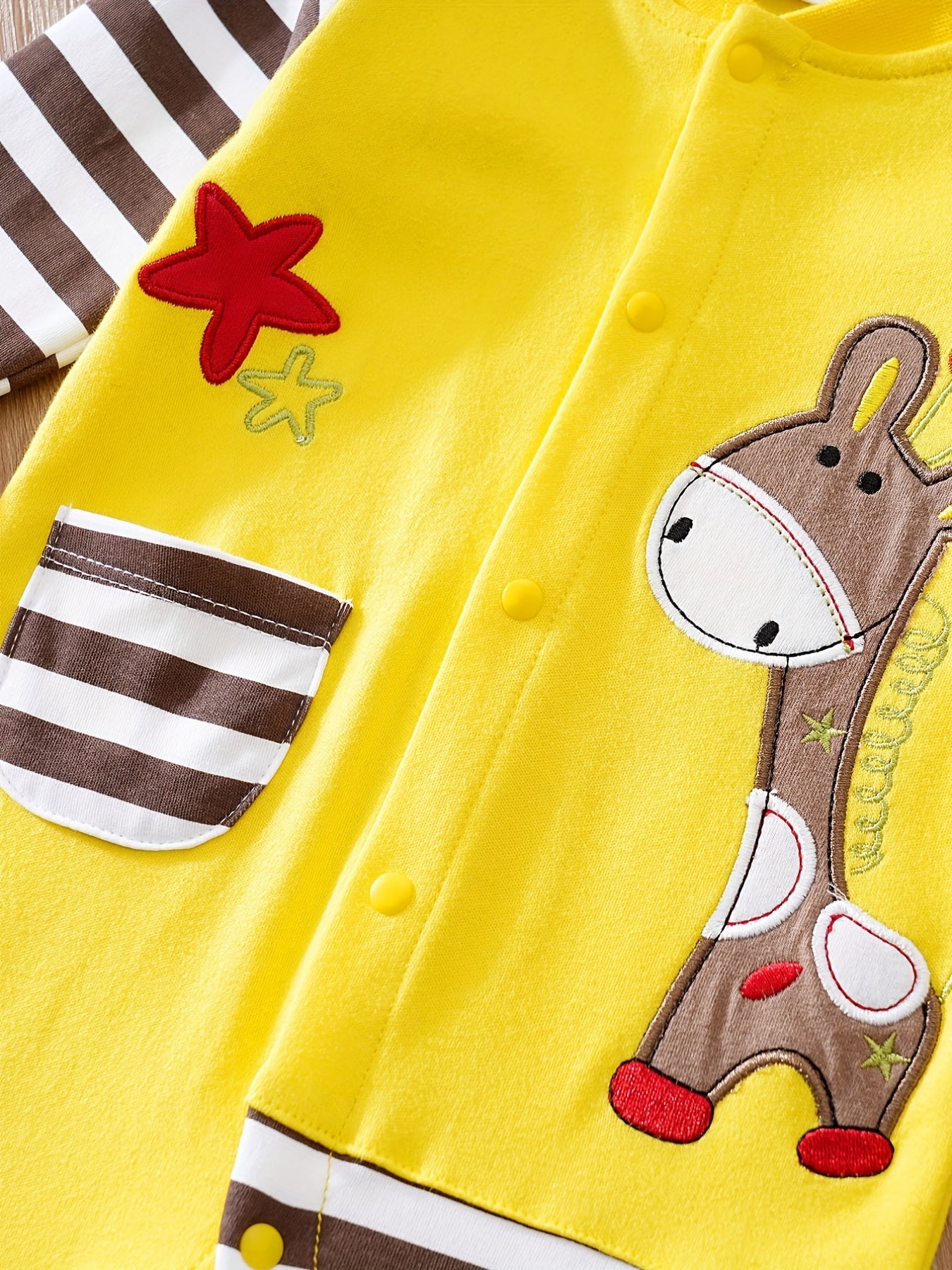 Baby Boys Giraffe Long Sleeve Romper Jumpsuit