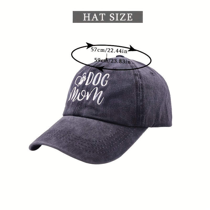 Embroidery Baseball Cap Cartoon Pet Washed Distressed Mom Dad Hats