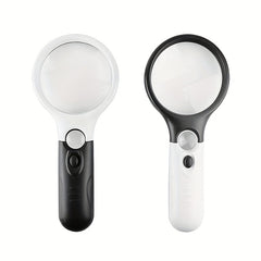 Mini Handheld Magnifying Glass 3 LED Light Pocket Microscope Lens
