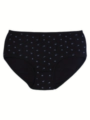 4 Pack Women's Plus Floral Print Stretch Underwear Set