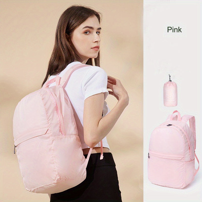 Lightweight Solid Backpack Casual Rucksack Travel Storage Bag