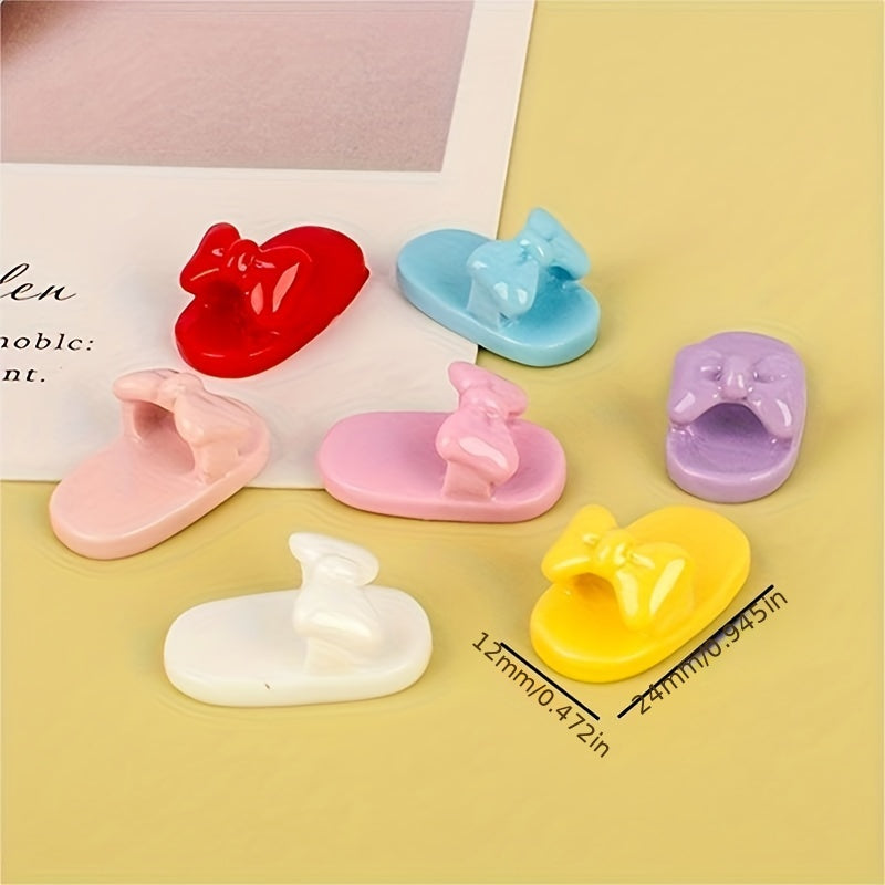 Mini Doll Bow Slippers Decoration for Dollhouse