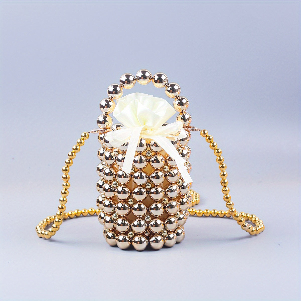Golden Bucket Round Bag Acrylic Evening Bag