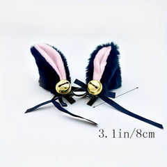 Cat Ears Hair Clip With Bell Cosplay Roleplay Hair Accessories