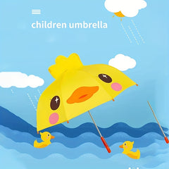 Kids Animal Umbrella with 3D Duck Ears Handle