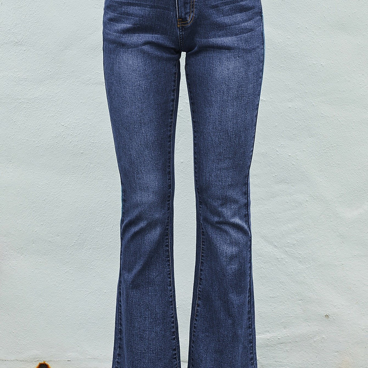 High Rise Flared Trousers Wide Leg Bell Bottom Denim Pants