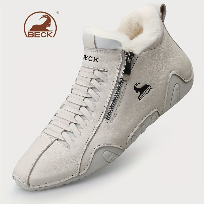 Men's Winter Zipper Ankle Boots Casual Walking Shoes
