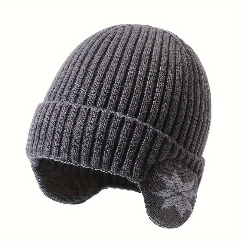 Snow Flake Earmuffs & Beanie Hat Set - Stay Warm Winter