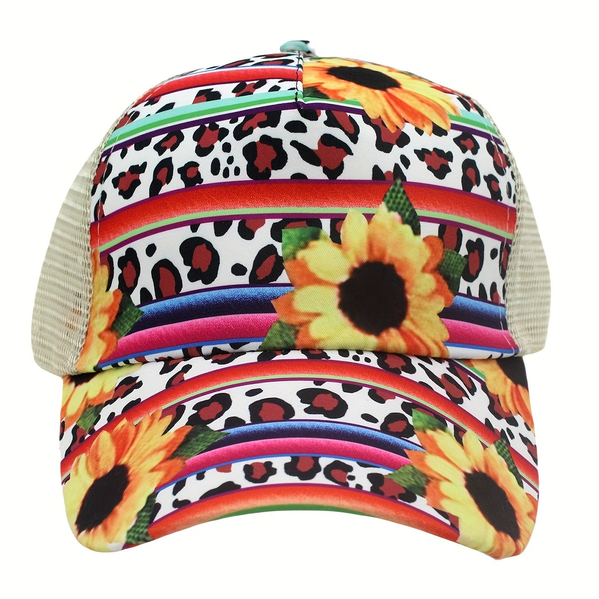 Sun Flower Embroidery Print Baseball Cap Outdoor Sport