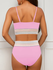 Sexy Spaghetti Strap Bikini Set High Waist Swimsuit