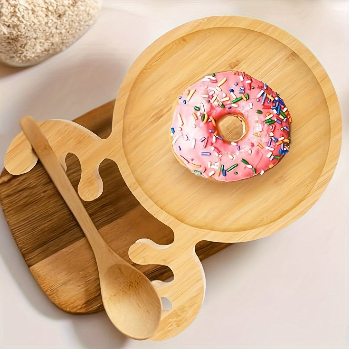 Christmas Elk Ear Antler Shape Wooden Serving Tray