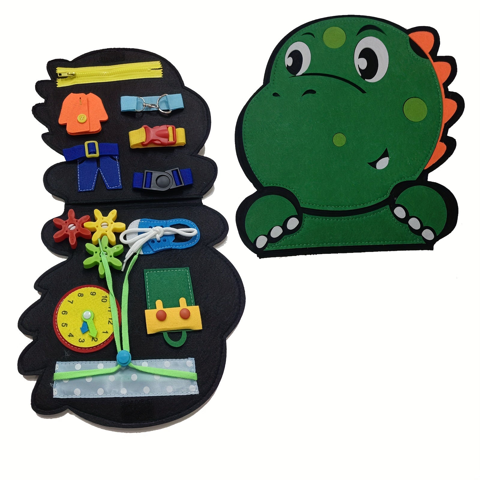 Dinosaur Busy Board Montessori Toys for Toddlers Boys Girls Travel Sensory Book